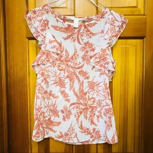 White and pink sheer H&M shirt